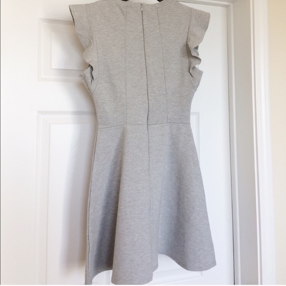 Stunning NWOT Grey Rhinestone Neckline Dress - Picture 3 of 6